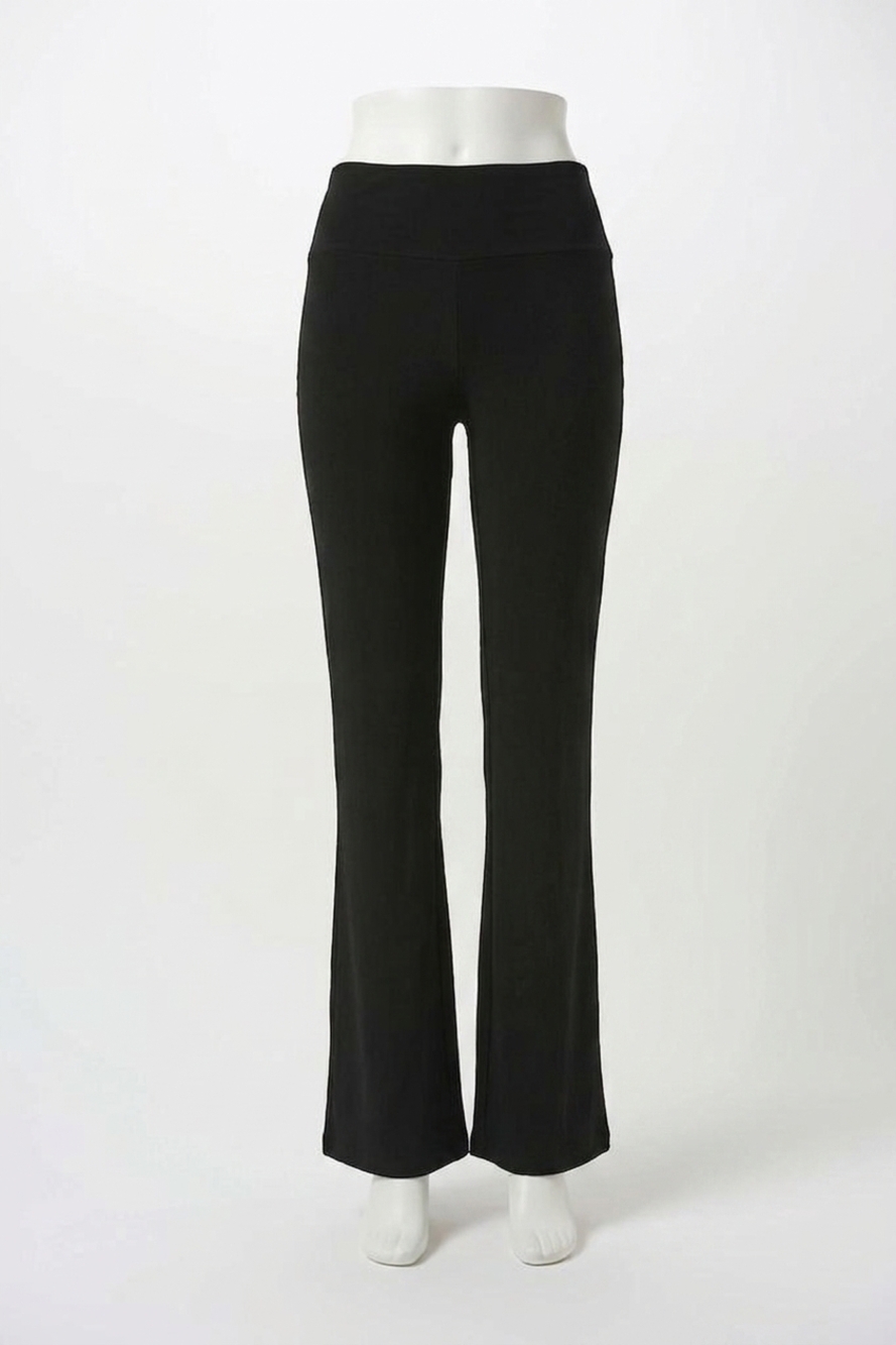 NEW JOSEPH RIBKOFF silky knit flared pull-on pant in black
